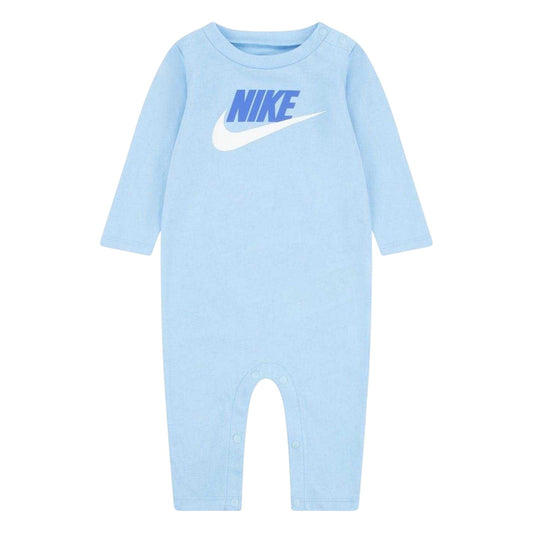 Blue - Front - Nike Baby Logo Crew Neck Romper