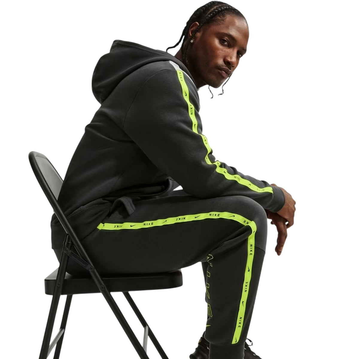 Grey - Pack Shot - Nike Mens Fleece Joggers