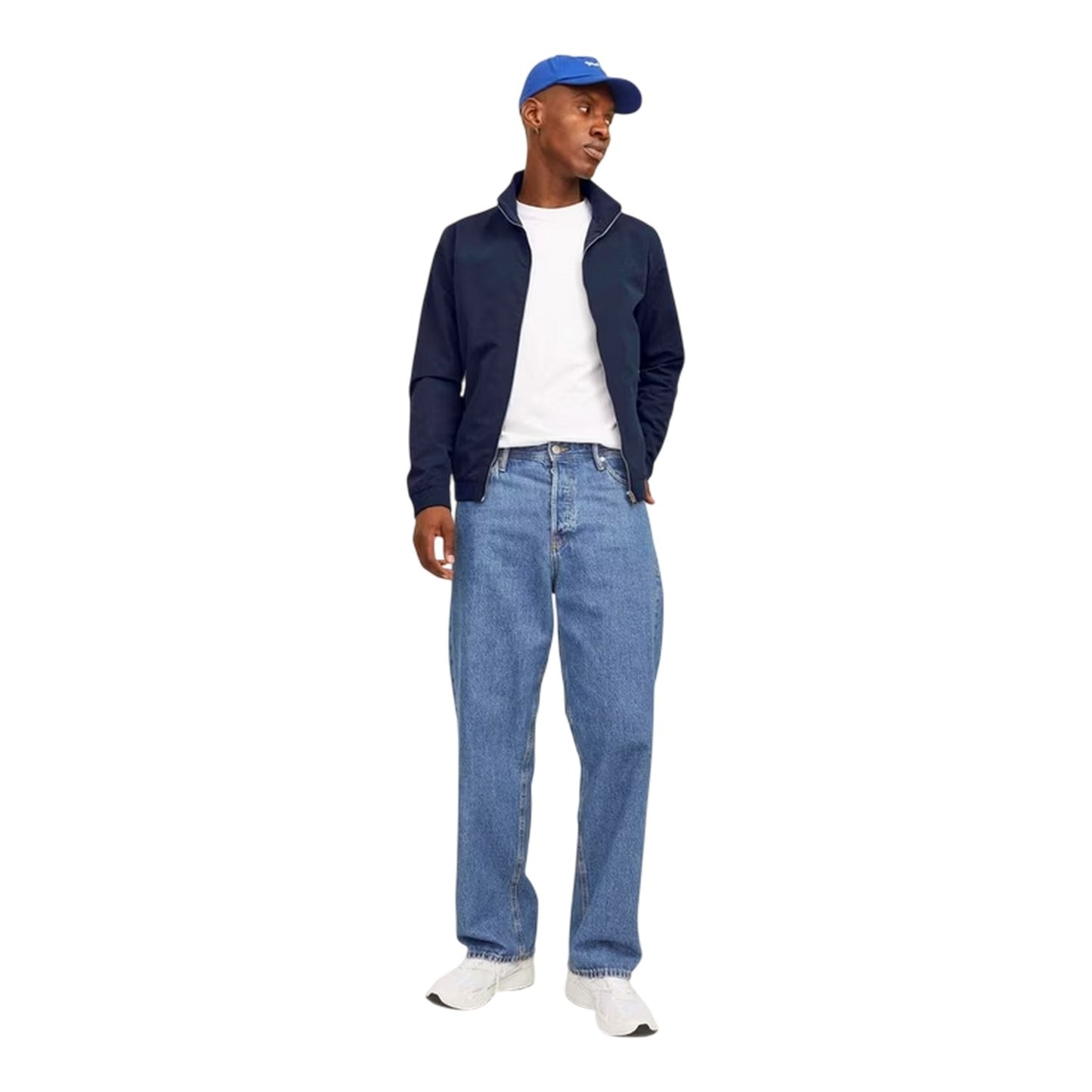 Navy Blazer - Pack Shot - Jack And Jones Mens Rush Regular Harrington Jacket