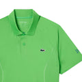 Green - Close up - Lacoste Mens Novak Djokovic Regular Tennis Polo Shirt