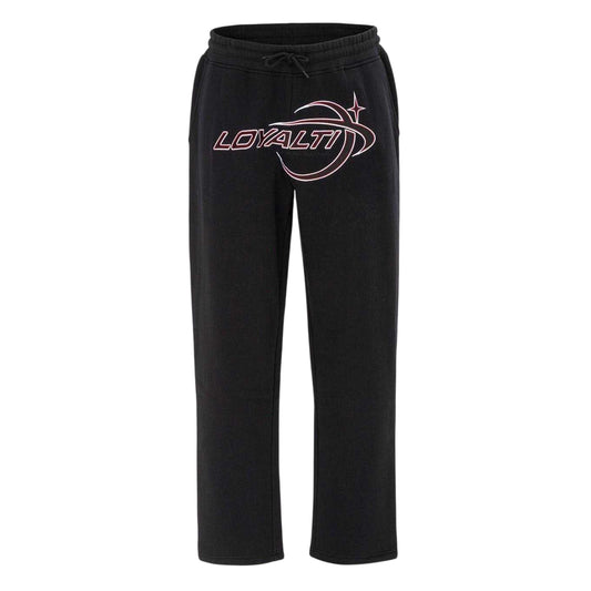 Black - Front - Loyalti Mens Cotton Galaxy Relaxed Fit Joggers