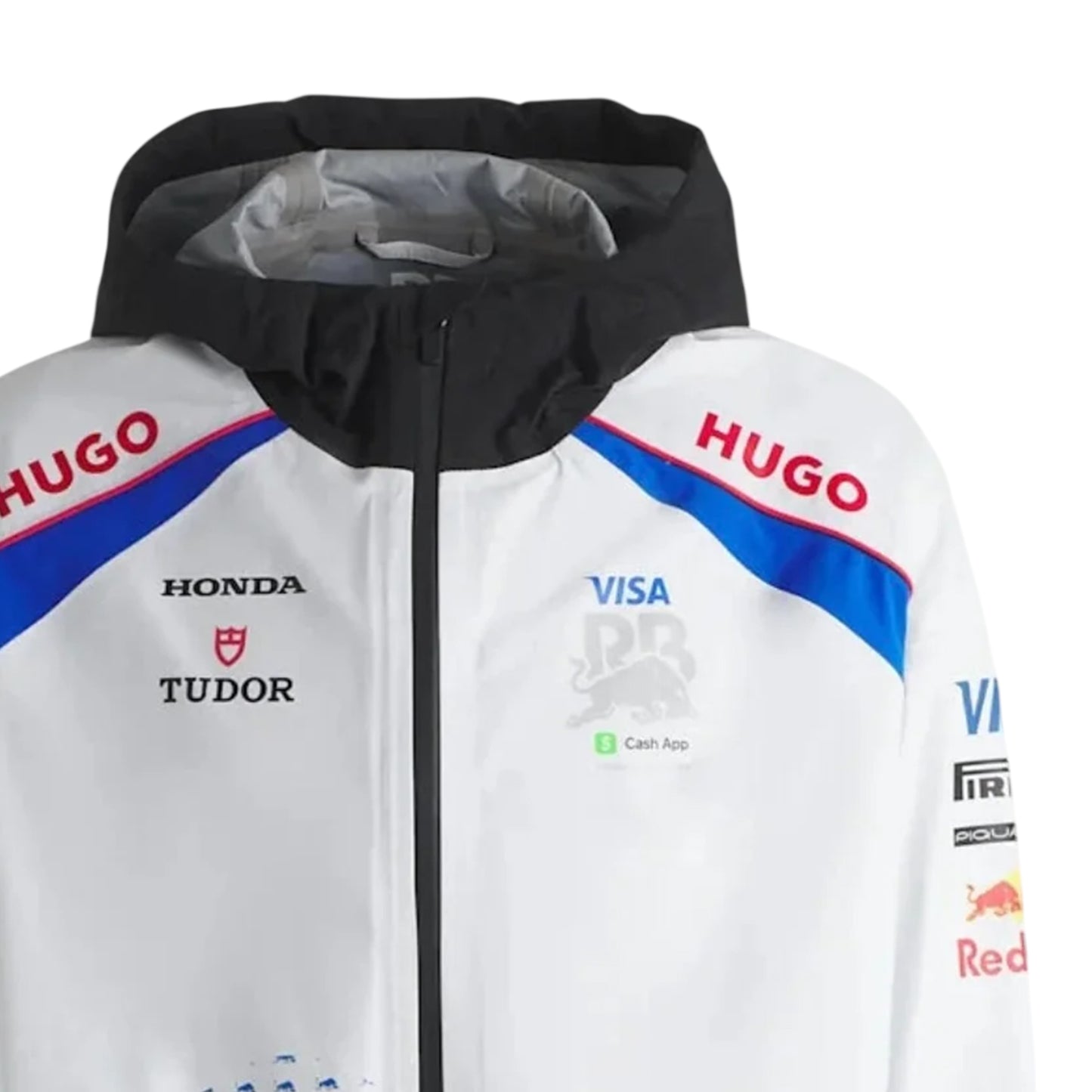 White - Side - Hugo Mens BW Visa Cash App Red Bull Hooded Jacket