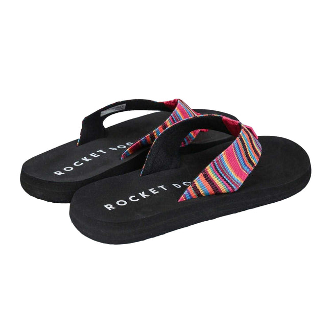 Pink - Back - Rocket Dog Womens-Ladies Adios Aloe Flip Flops