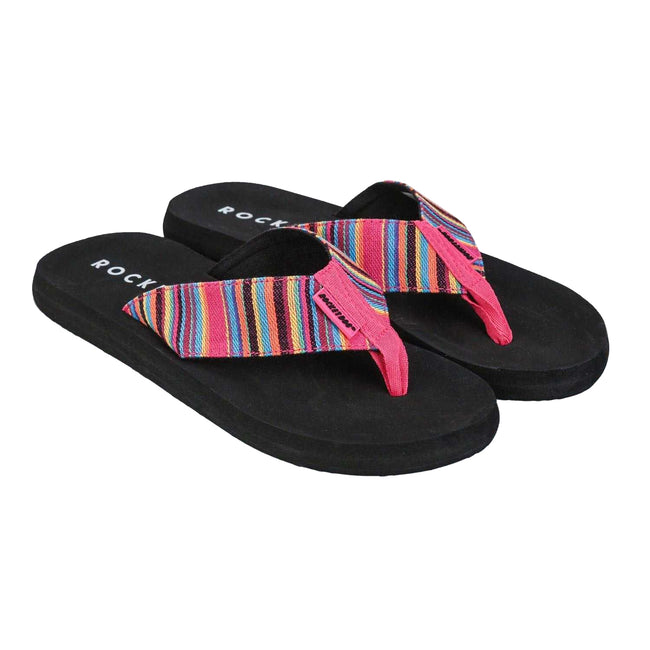 Pink - Front - Rocket Dog Womens-Ladies Adios Aloe Flip Flops