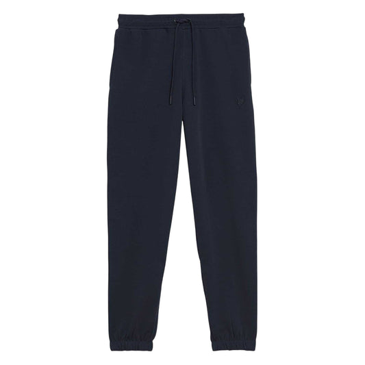 Dark Navy - Front - Lyle & Scott Mens Fleece Logo Sweatpants