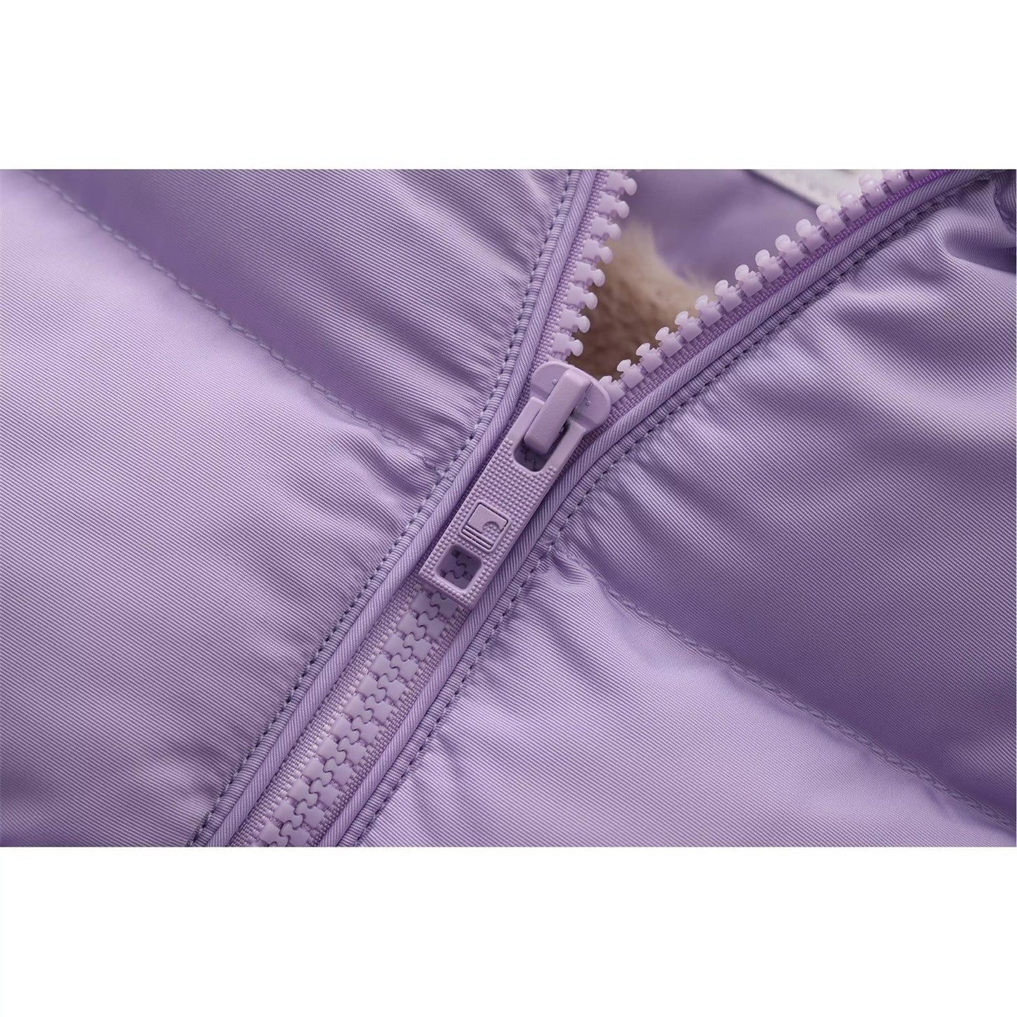 Purple - Lifestyle - SoulCal Girls Bubble Zip Pocket Puffer Jacket