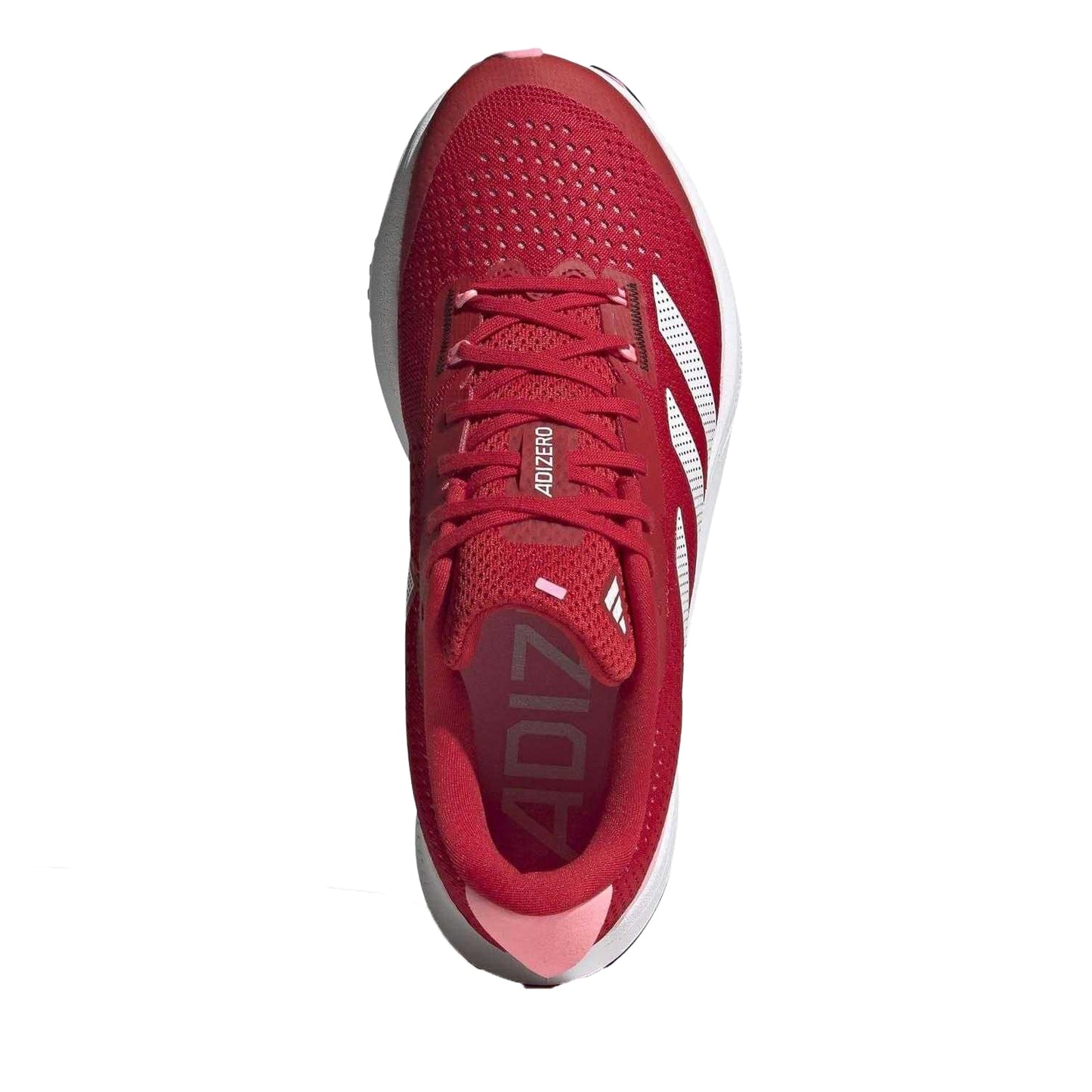 Red-White - Pack Shot - Adidas Womens-Ladies Adizero Running Trainers