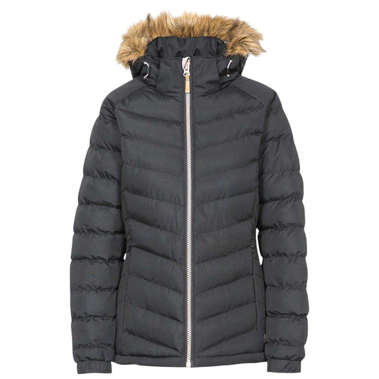 Black - Front - Trespass Womens-Ladies Nadina Padded Jacket