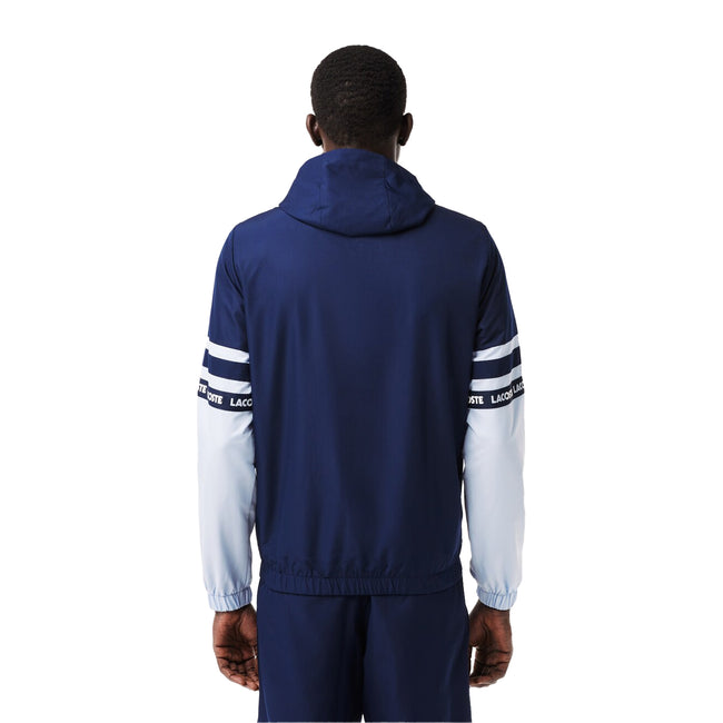 Blue - Back - Lacoste Mens Sportsuit Tennis Track Jacket