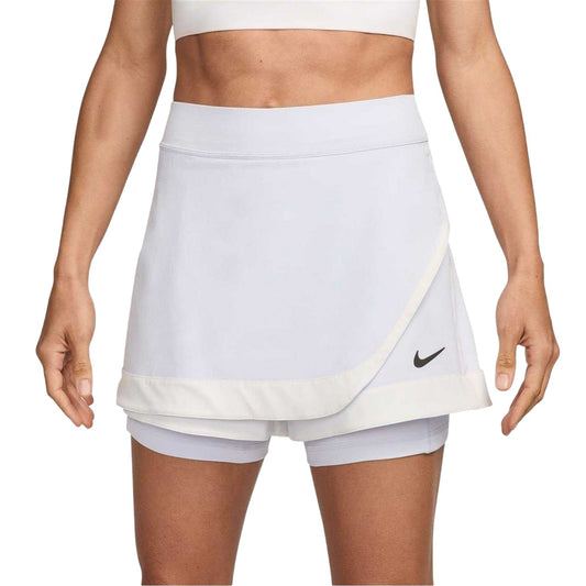 Grey-White - Front - Nike Womens-Ladies Mini Open Regular Tennis Skort