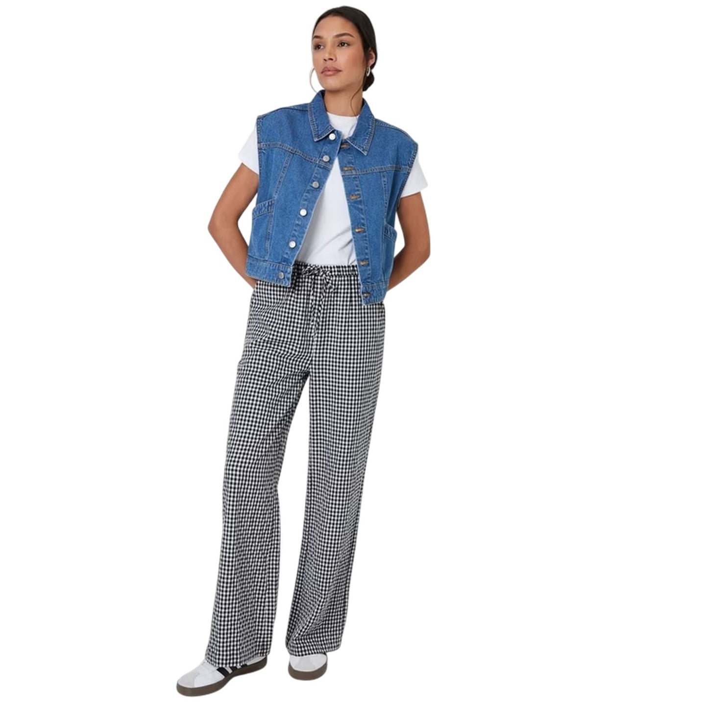 Mid Wash - Lifestyle - Threadbare Womens-Ladies Lucky Sleeveless Denim Jacket