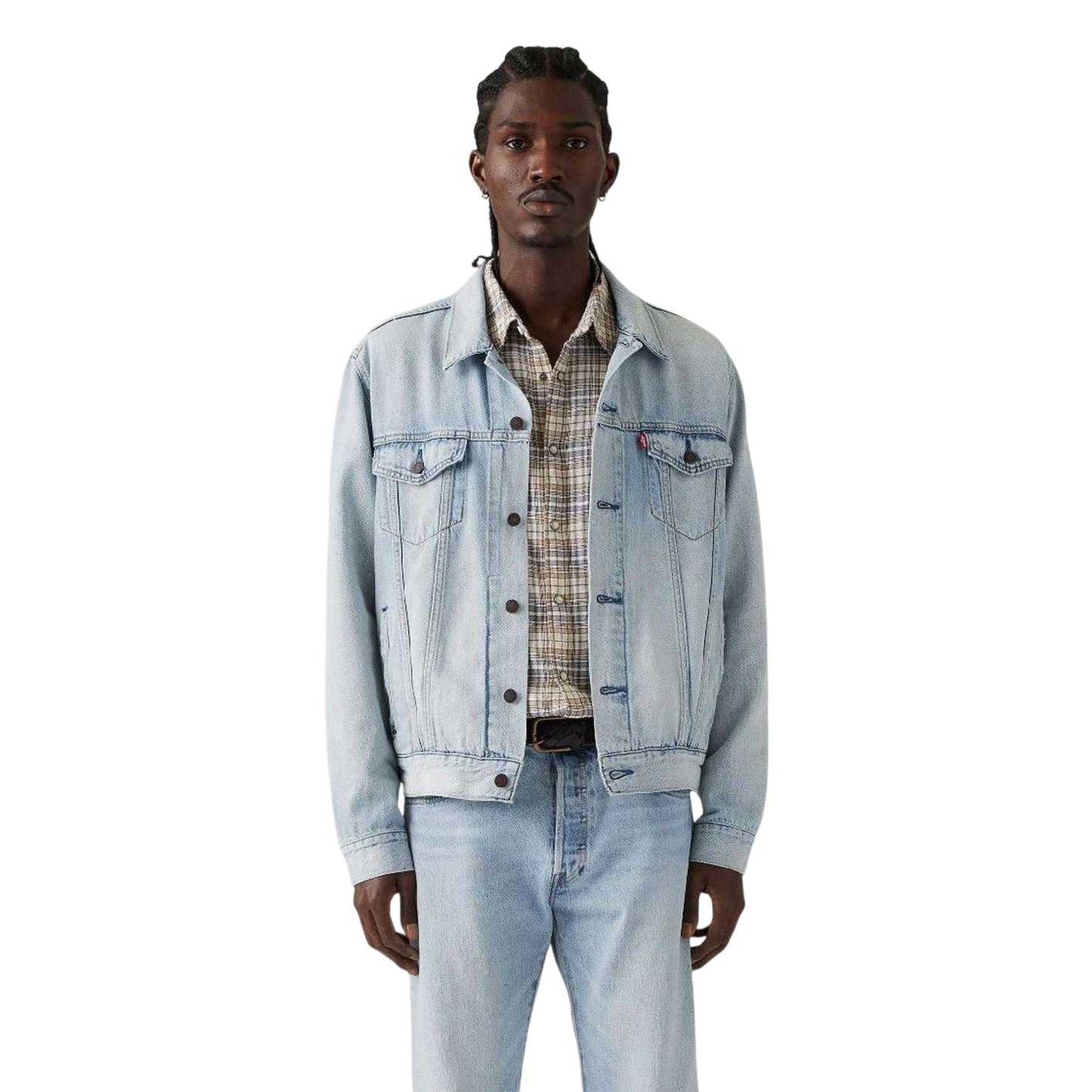 Light Wash - Lifestyle - Levis Mens Denim Chest Pocket Trucker Jacket