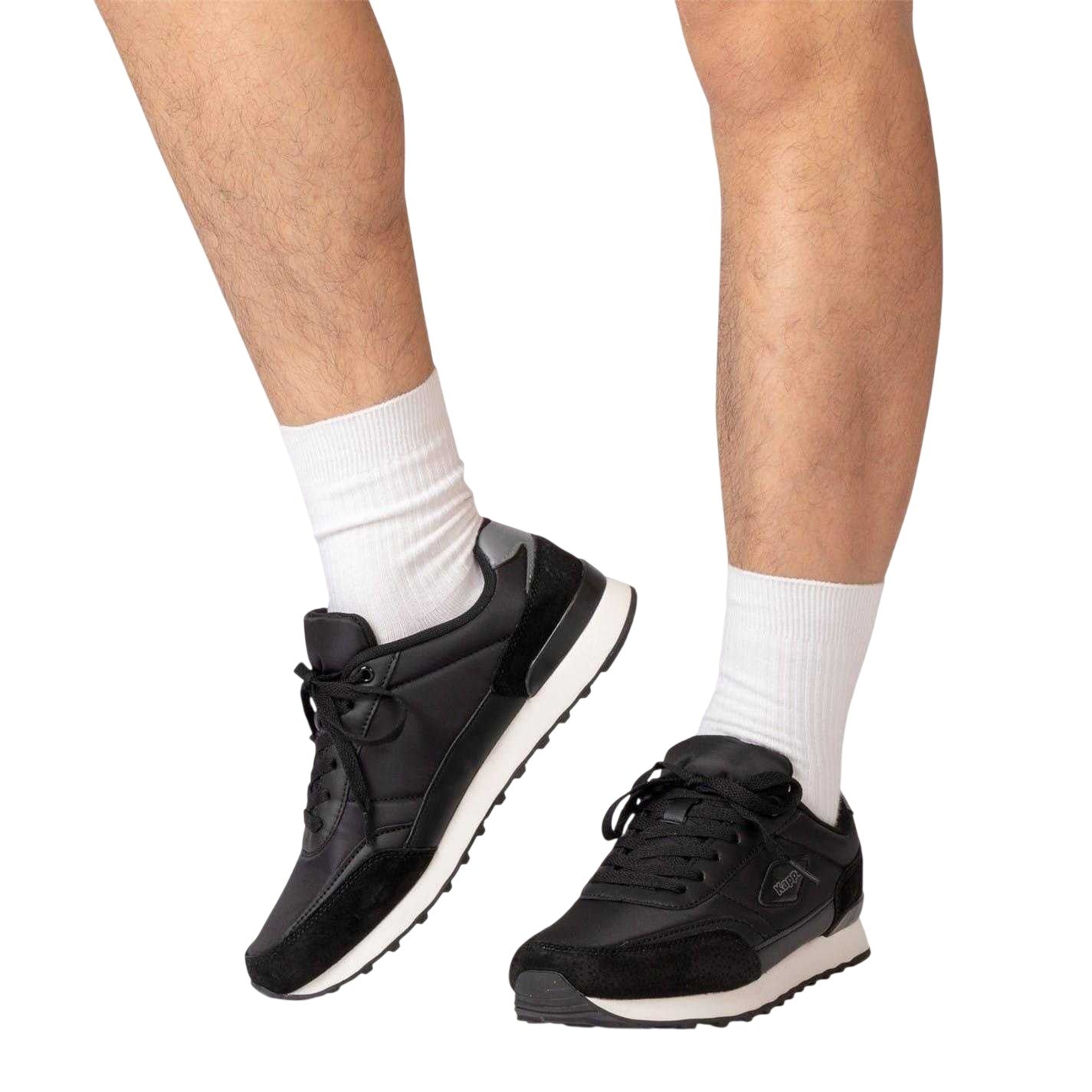 Black - Lifestyle - Kappa Mens Suede Flat Trainers