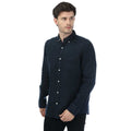Navy - Front - Gant Mens Linen Regular Shirt