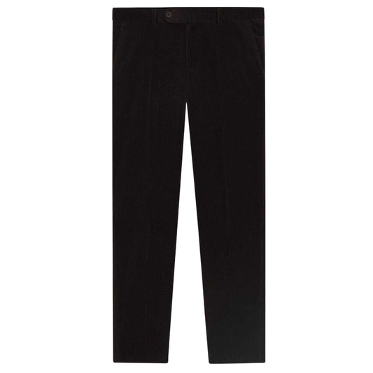 Brown - Front - Boss Mens Beckham Striped Pleat Front Trousers