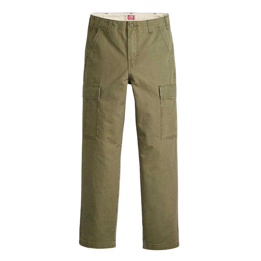 Olive Night - Front - Levis Mens Canvas Straight Leg Cargo Trousers