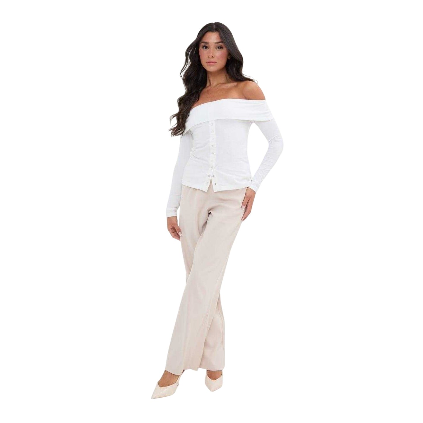 Sand - Lifestyle - I Saw It First Womens-Ladies Woven Straight Leg Trousers