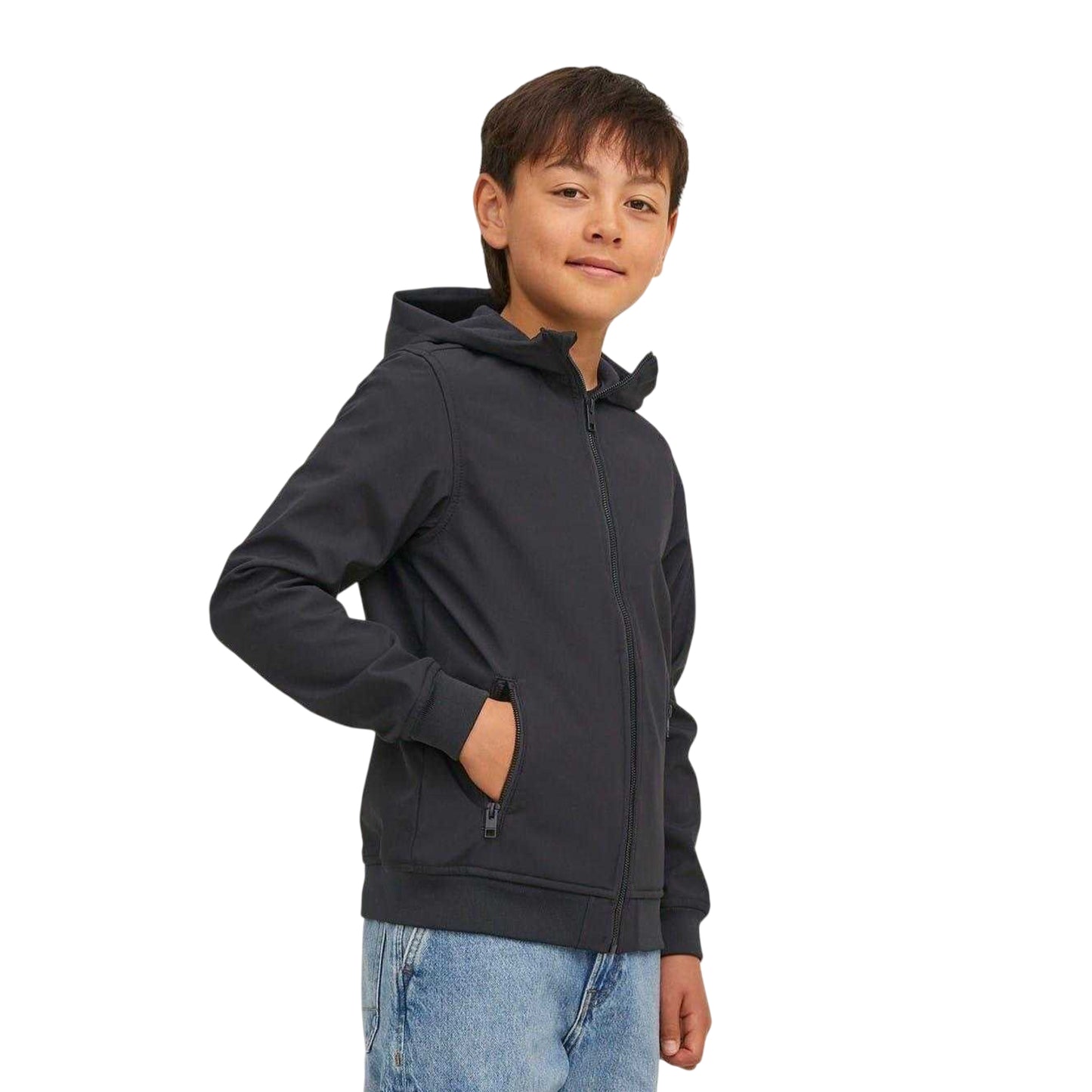 Black - Lifestyle - Jack And Jones Boys Hooded Soft Shell Jacket