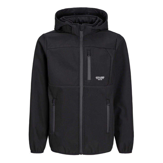 Black - Front - Jack And Jones Boys Lightweight Soft Shell Jacket