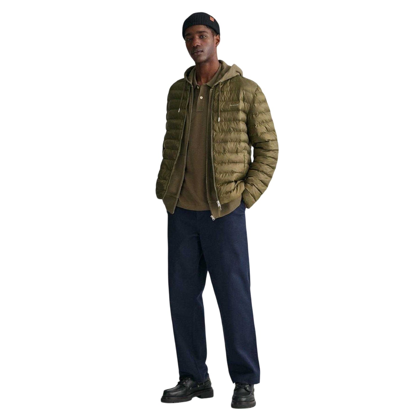 Green - Side - Gant Mens Regular Bomber Jacket
