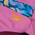 Pink - Side - Speedo Womens-Ladies Belted U-Back One Piece Swimsuit