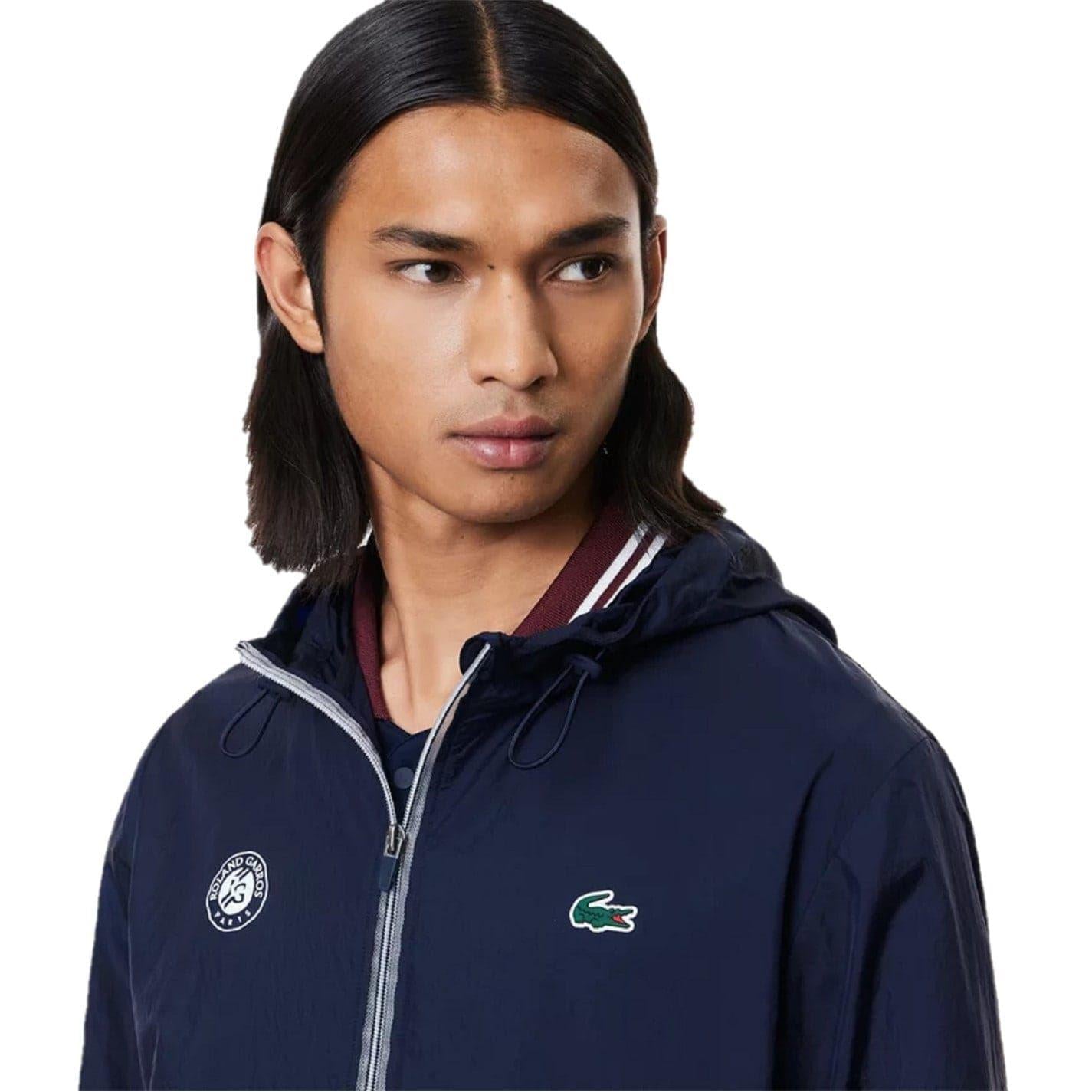 Navy Blue - Side - Lacoste Mens Roland Garros Jacket