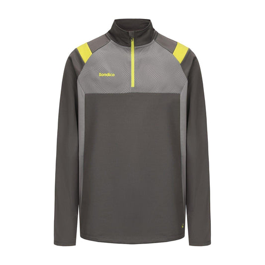 Grey-Green - Front - Sondico Mens Blaze Quarter Zip Football Drill Top