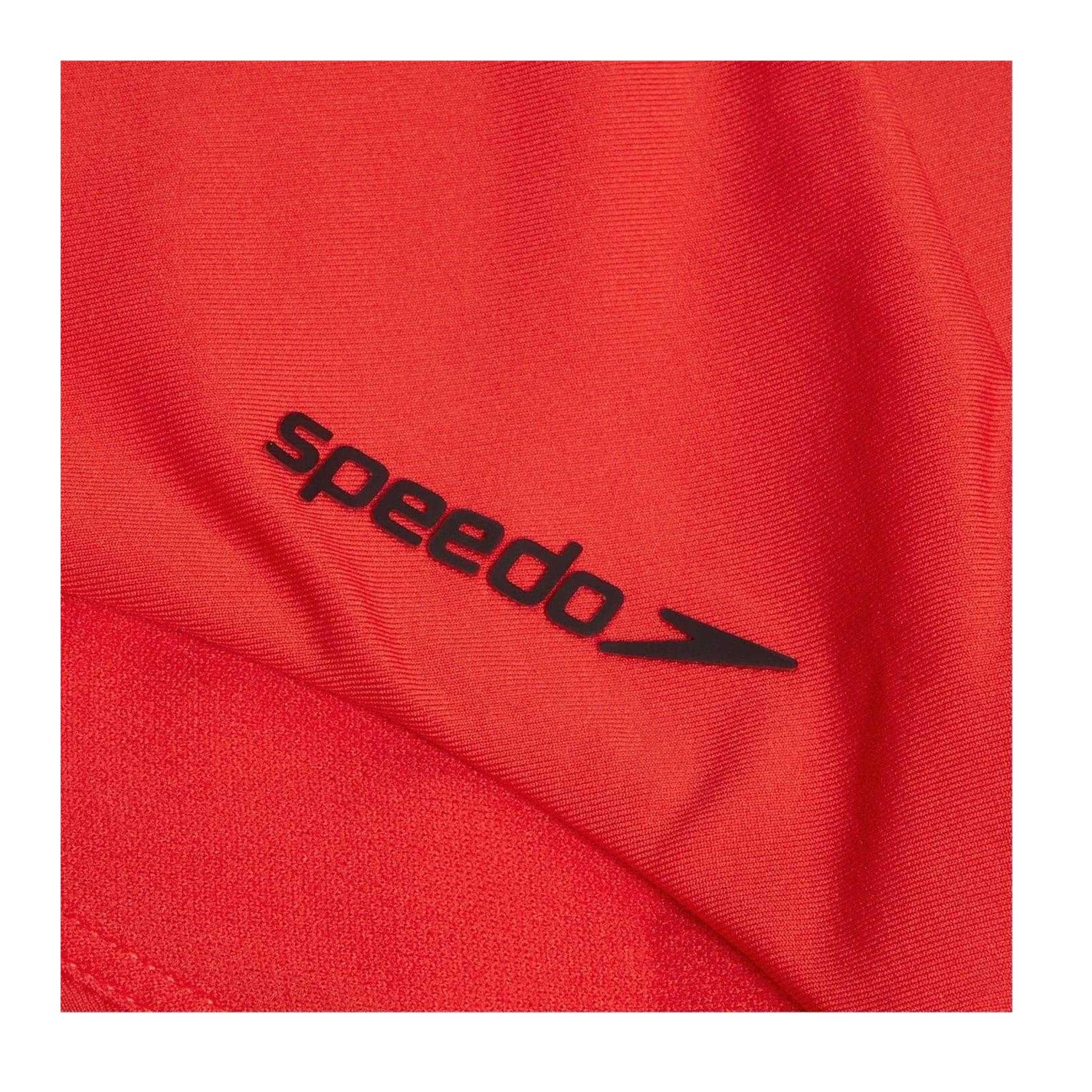 Red - Side - Speedo Womens-Ladies High Waist Swim Briefs