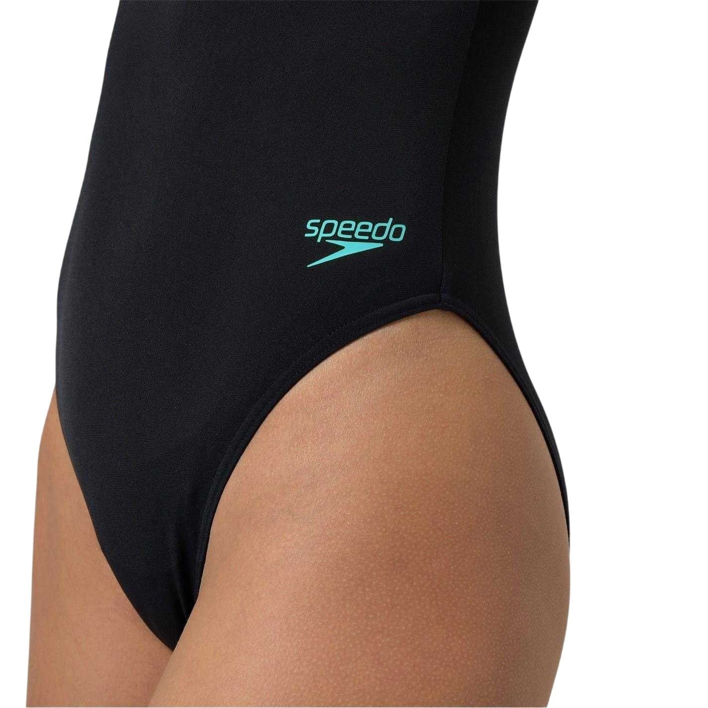 Anthracite - Lifestyle - Speedo Womens-Ladies Racer One Piece Swimsuit