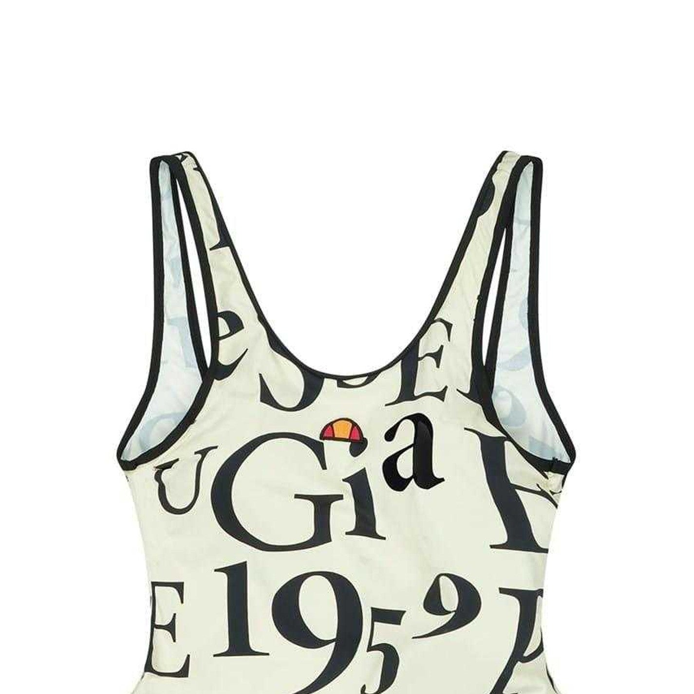 Off White - Side - Ellesse Womens-Ladies Nives Lettering One Piece Swimsuit