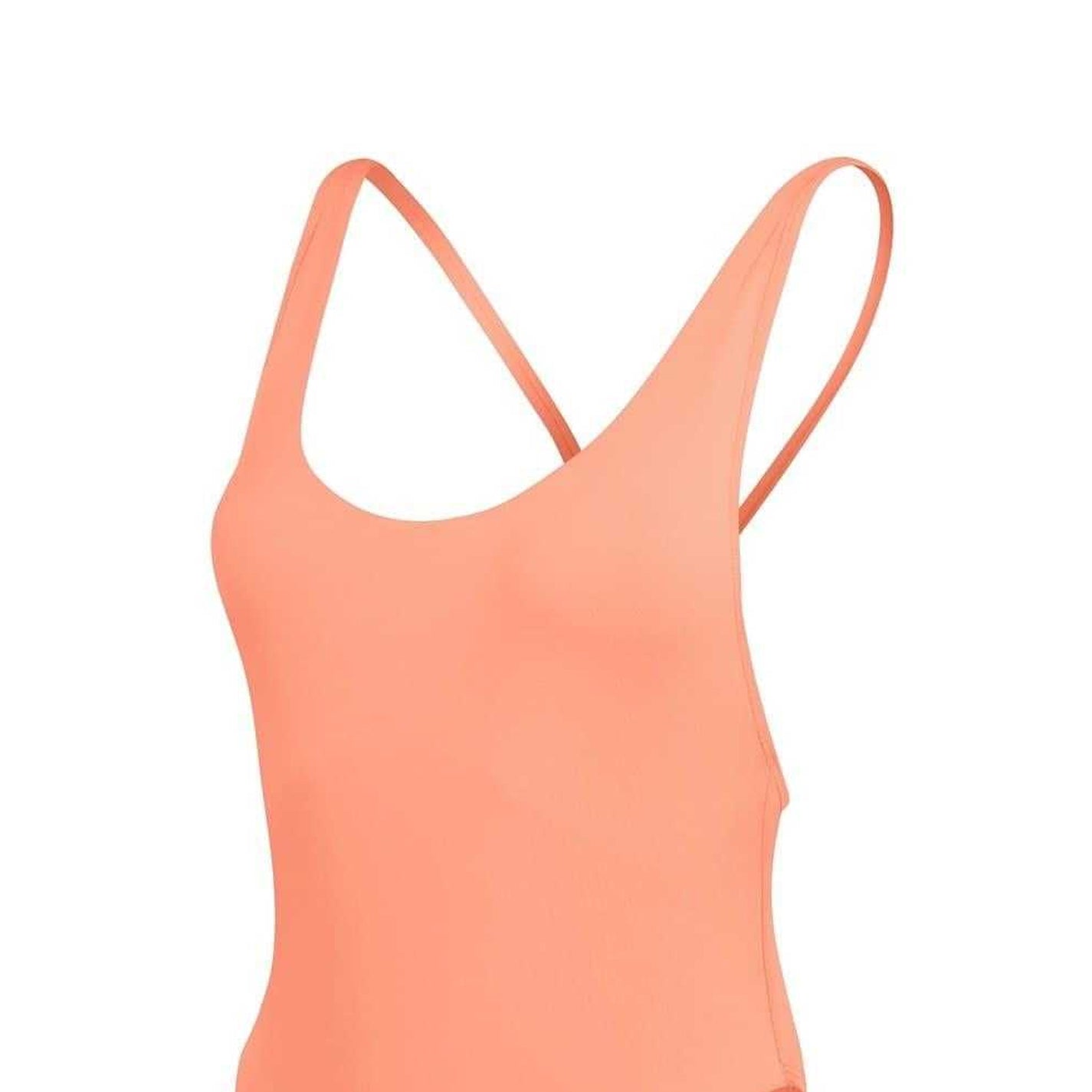 Peach - Side - Speedo Womens-Ladies Solid One Piece Swimsuit