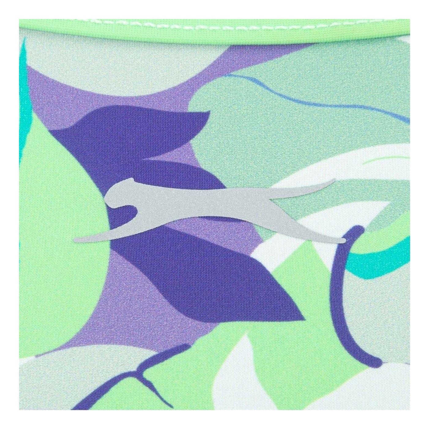 Green - Lifestyle - Slazenger Girls Floral Tie Back One Piece Swimsuit