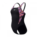 Black - Lifestyle - Speedo Womens-Ladies Hyperboom Splice Muscleback One Piece Swimsuit