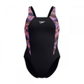Black - Front - Speedo Womens-Ladies Hyperboom Splice Muscleback One Piece Swimsuit