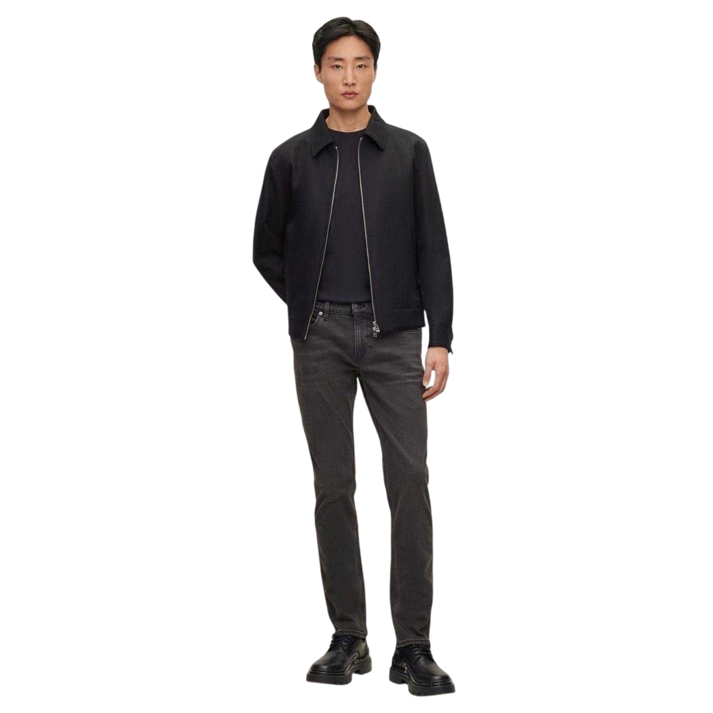 Dark Grey - Lifestyle - Boss Mens Delaware Jeans