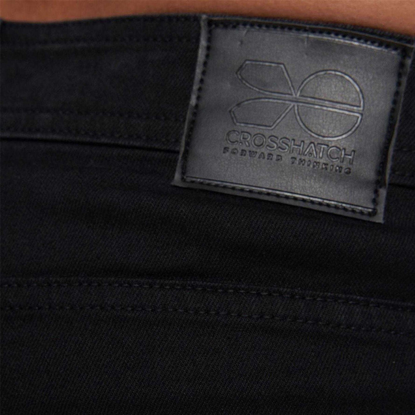Black - Lifestyle - Crosshatch Mens Buraca Slim Jeans