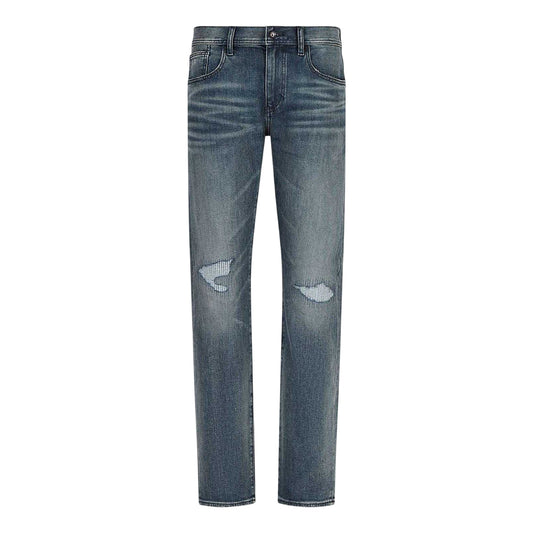 Indigo - Front - Armani Exchange Mens J13 Denim Slim Jeans