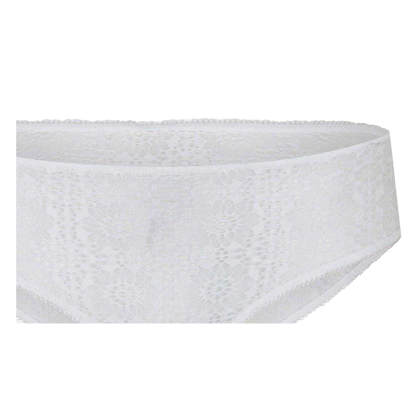 Cloud White - Side - Ralph Lauren Womens-Ladies Floral Lace Hipster Briefs