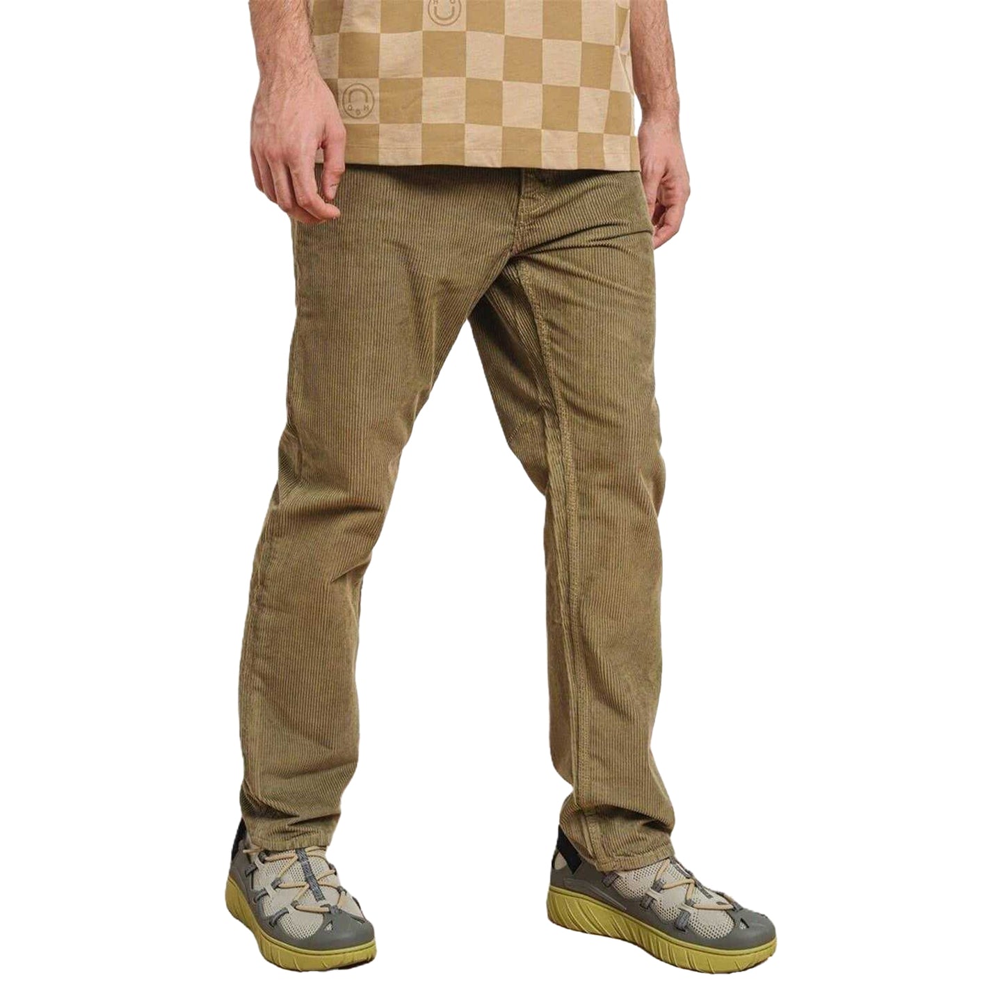 Green - Side - Hugo Mens Jonah Ribbed Patterned Slim Jeans