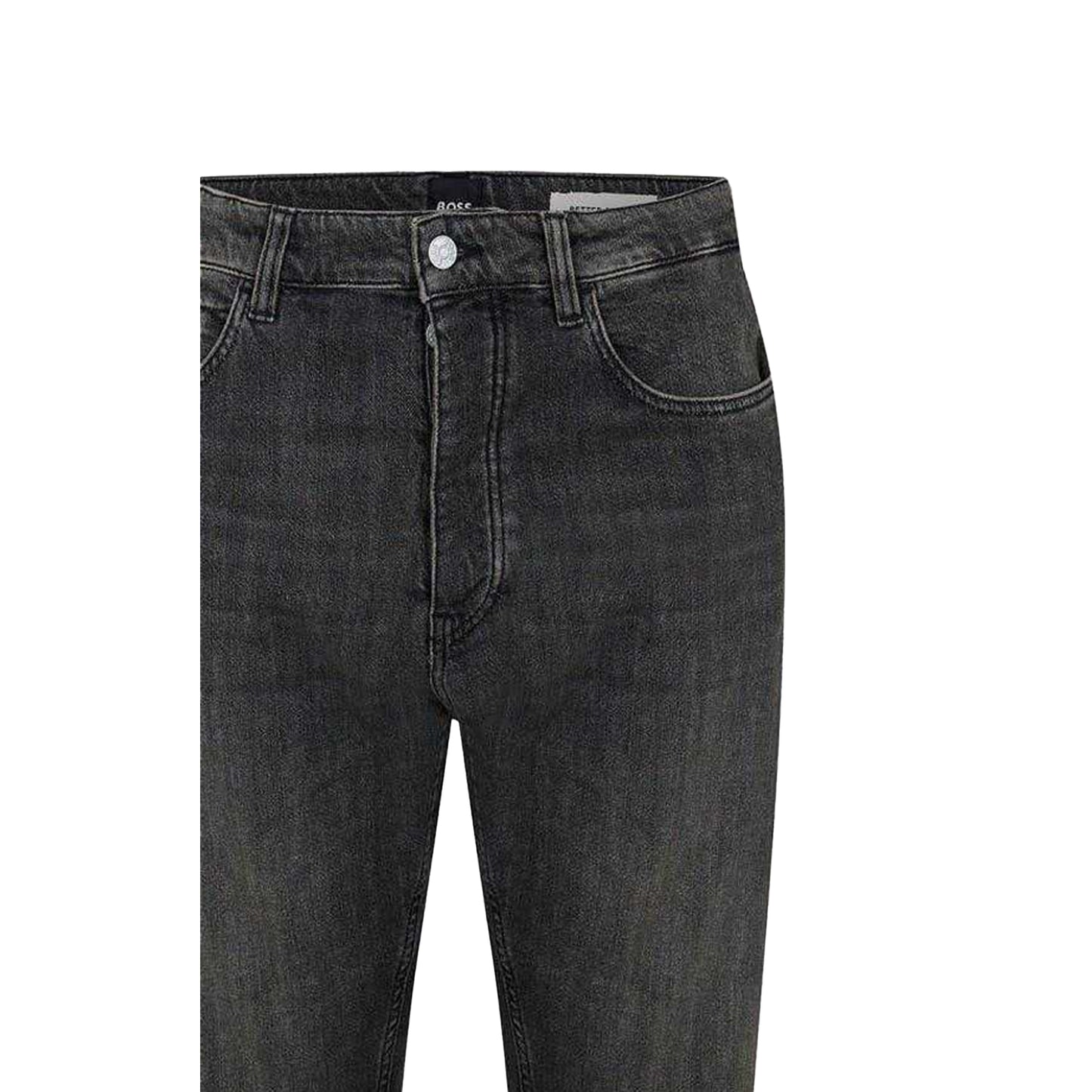 Medium Grey - Side - Boss Mens Denim 5 Pockets Slim Jeans