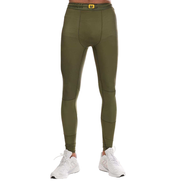 Khaki Green - Front - Skins Mens Series-5 Long Tights