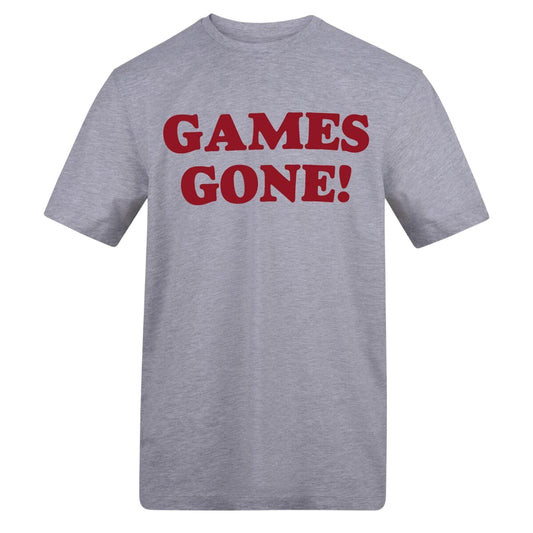 Grey - Front - AWD Mens Games Gone T-Shirt