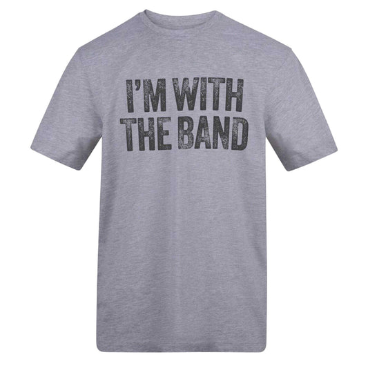 Grey - Front - AWD Unisex Adult I´m With The Band T-Shirt