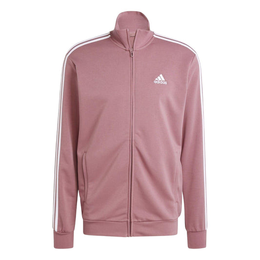 Crimson - Front - Adidas Mens Striped Track Jacket