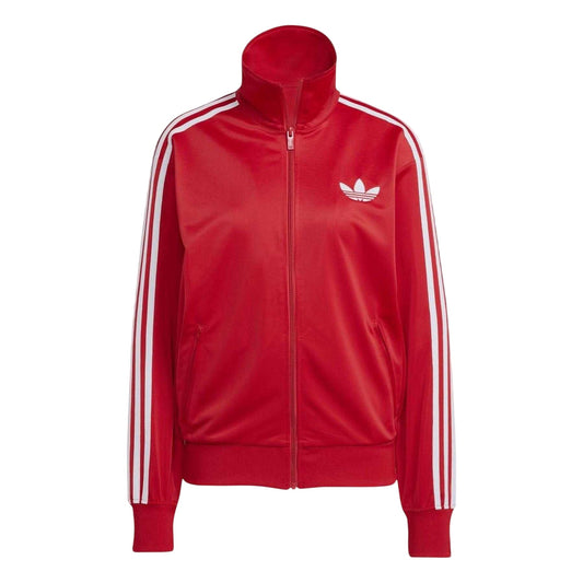 Red - Front - Adidas Womens-Ladies Firebird 3 Stripes Track Top