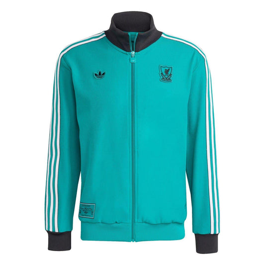 Green - Front - Adidas Mens Terrace Icons Liverpool FC Track Top
