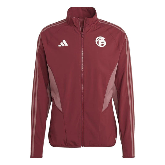 Red - Front - Adidas Mens FC Bayern Munich Slim Track Jacket