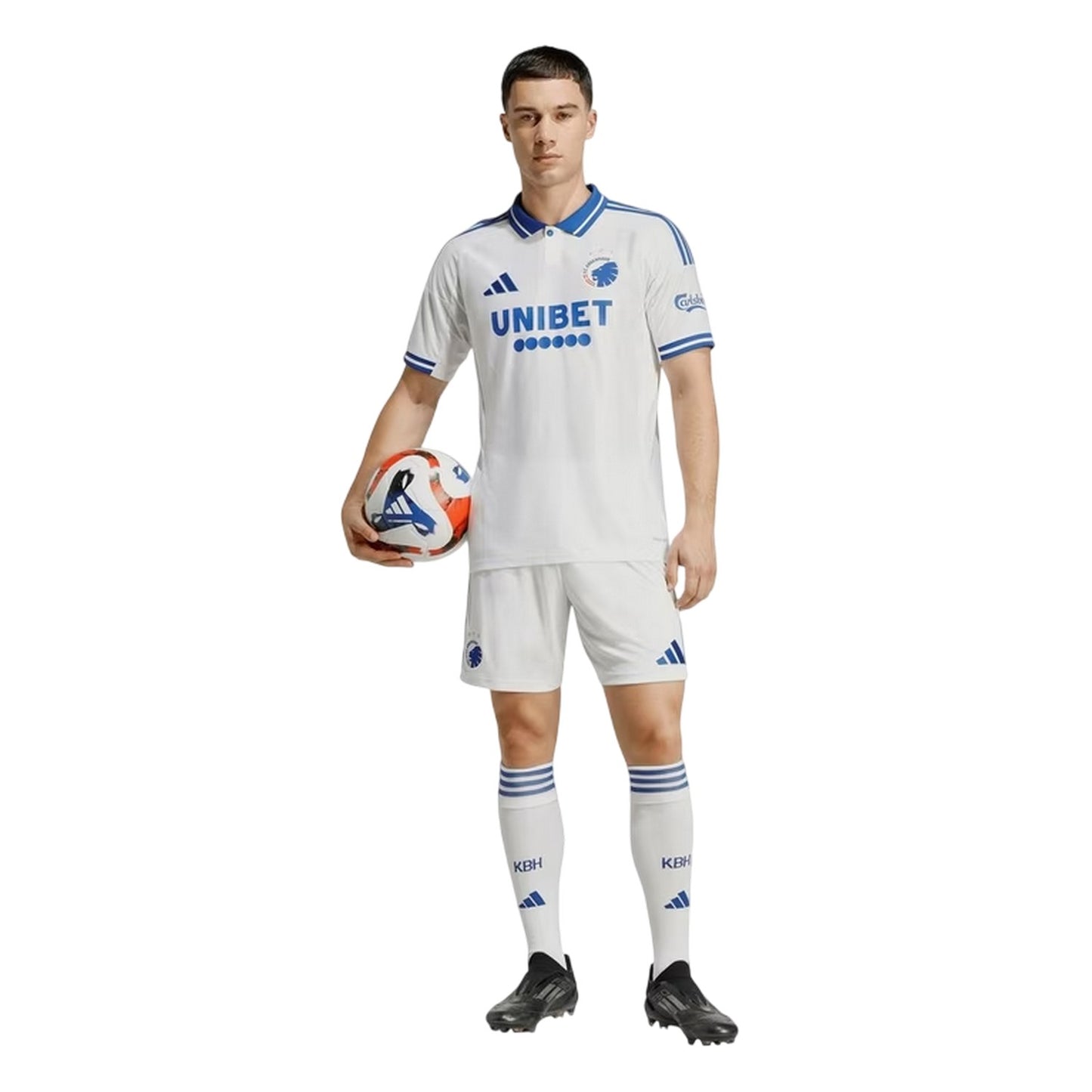 White-Blue - Pack Shot - Adidas Mens 2025-2026 F.C. Copenhagen Home Shirt