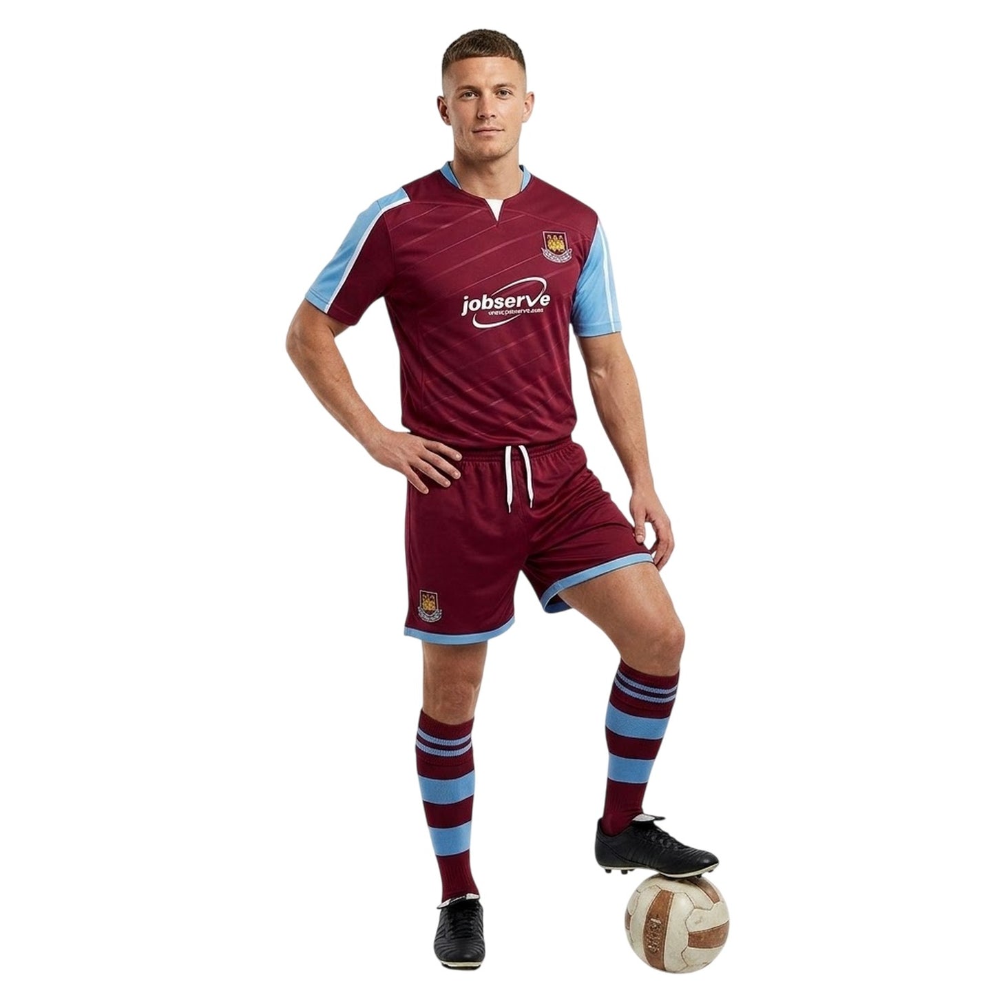 Claret-Blue - Lifestyle - Score Draw Mens 2005 West Ham United FC Football Shirt