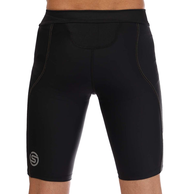 Black - Back - Skins Mens Series-3 Half Length Tights